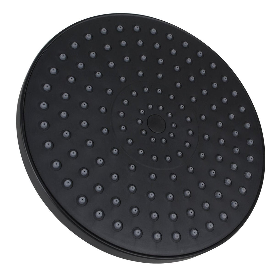 Round Matt Black Rainfall Shower Head 200mm