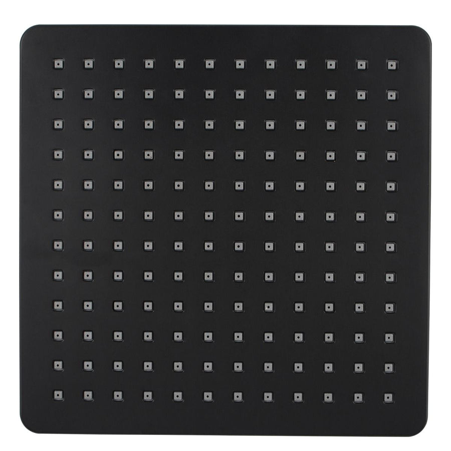 Square Black ABS Rainfall Shower Head 200mm