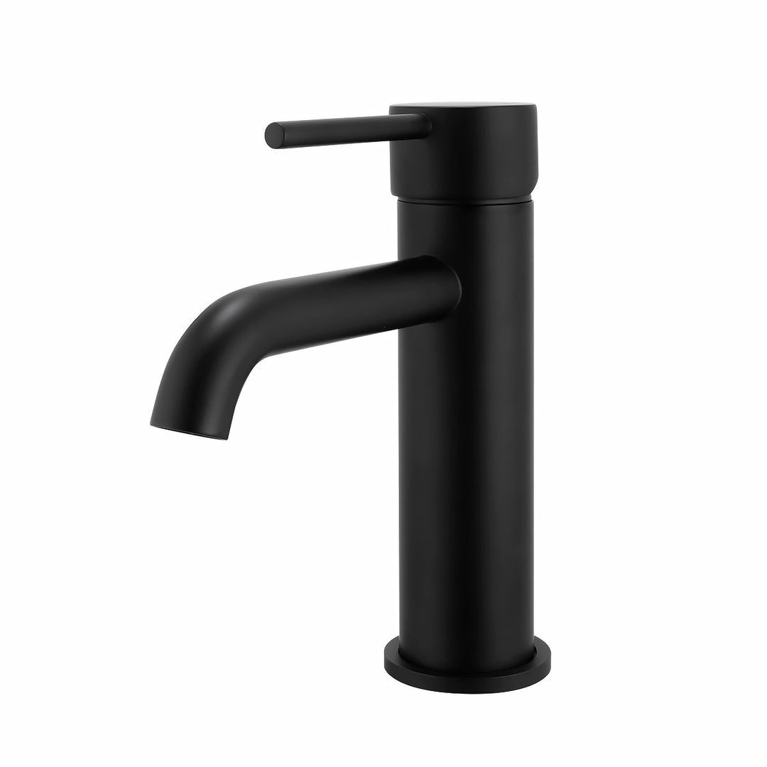 LUCID PIN Series Round Matte Black Basin Mixer