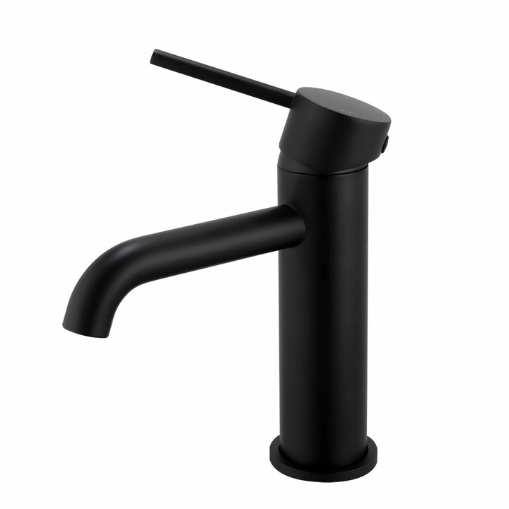 LUCID PIN Series Round Matte Black Basin Mixer