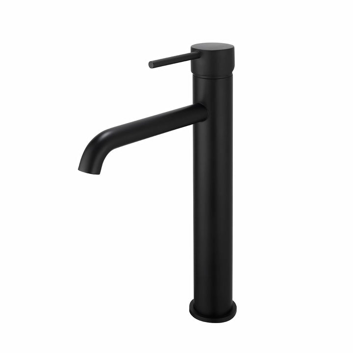 LUCID PIN Series Round Black Tall Basin Mixer