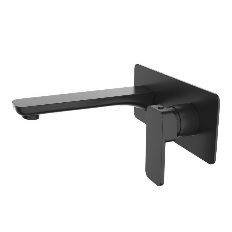 IVANO Series Black Bathtub/Basin Wall Mixer With Spout