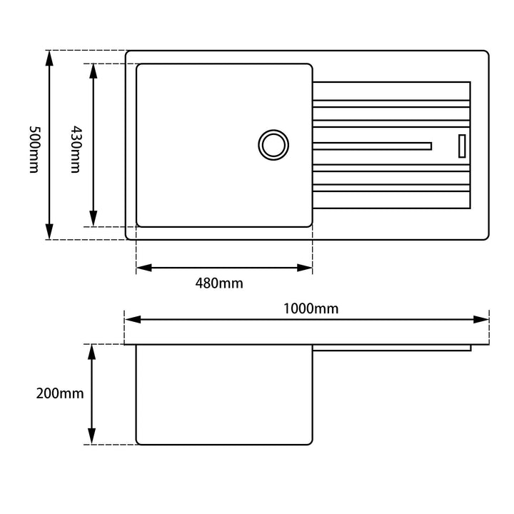 White Granite Sink