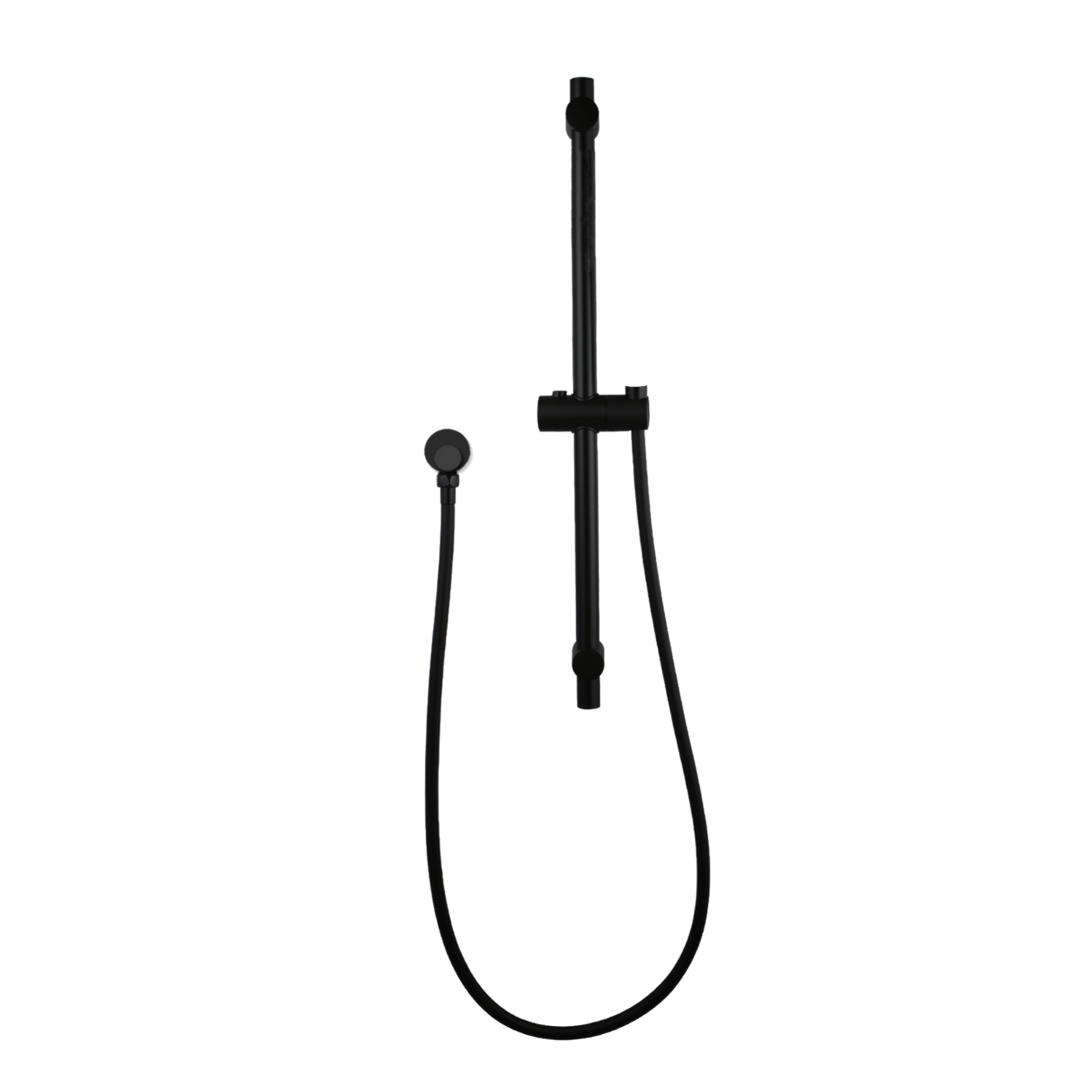 Round Black Hand held Shower Rail