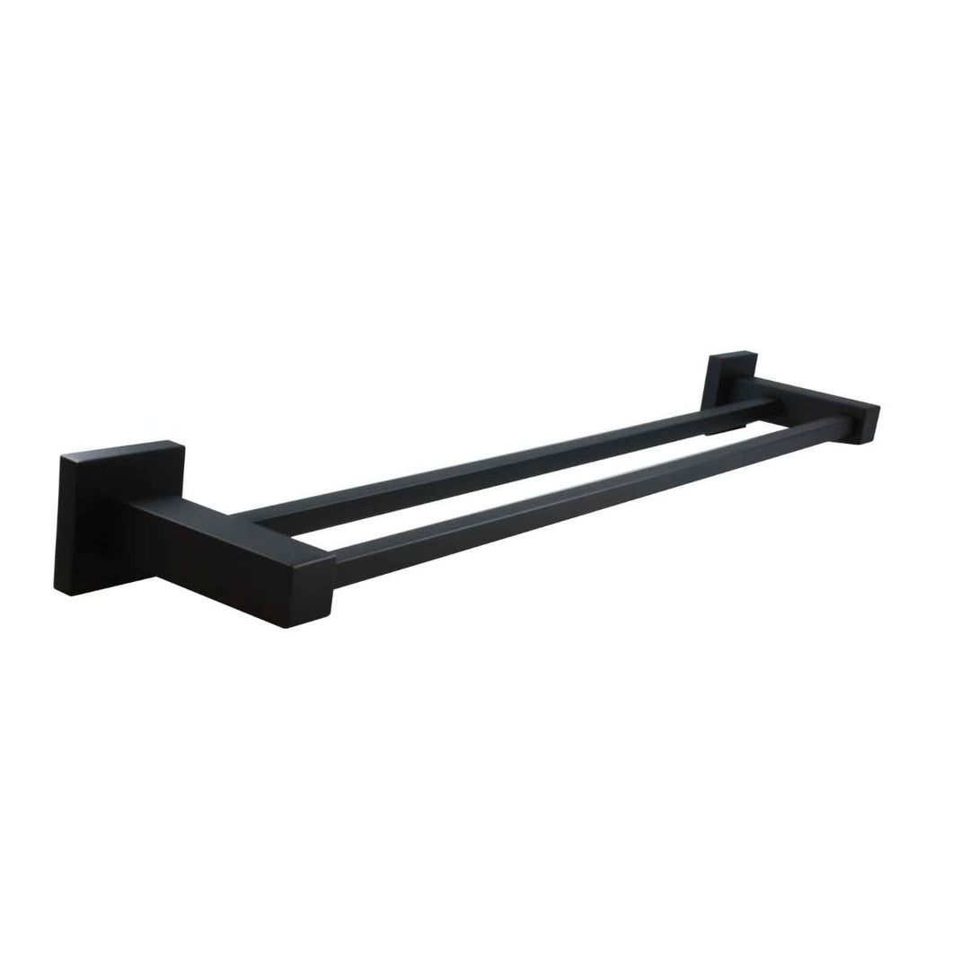 BLAZE Black Double Towel Rail 600mm