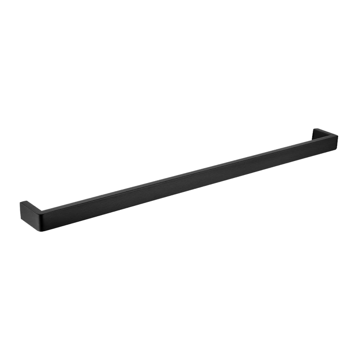 IVANO Series Square Black Single Towel Rail 800mm