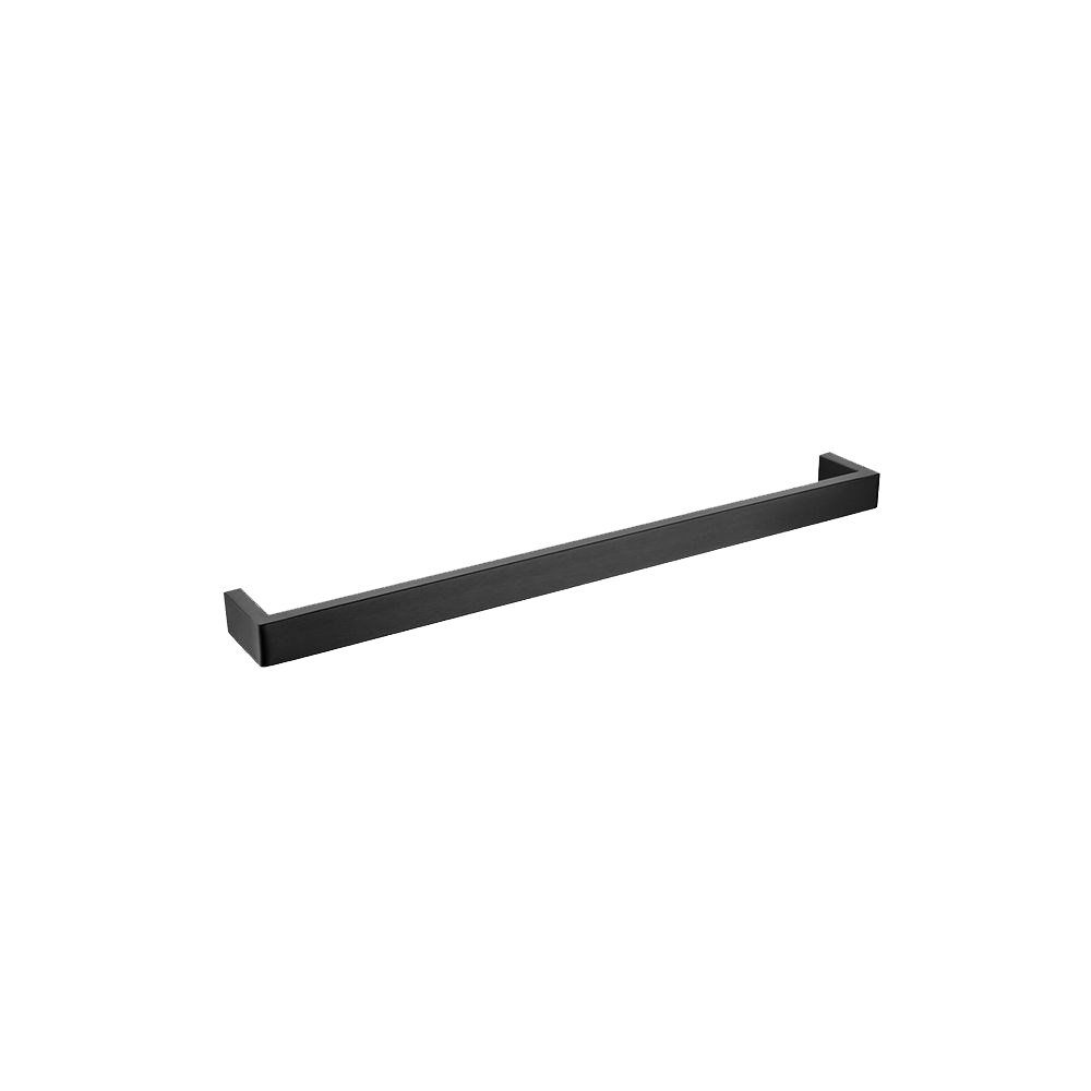 IVANO Series Square Black Single Towel Rail 600mm