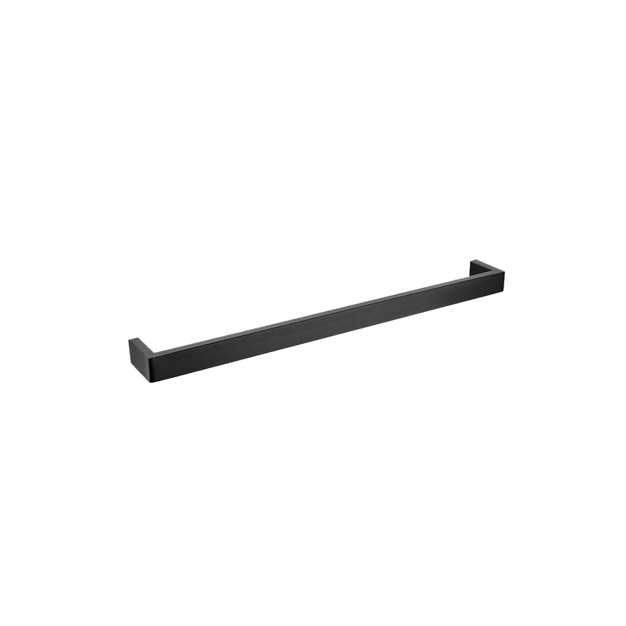 IVANO Series Square Black Single Towel Rail 600mm