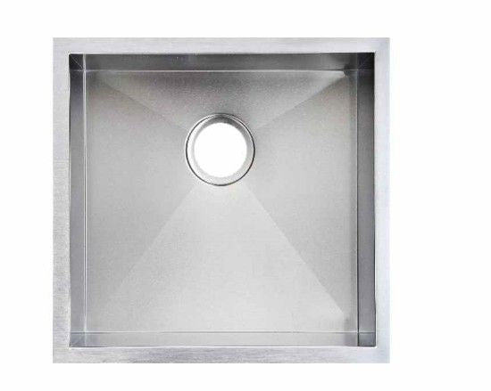 440x440x205mm Stainless Steel Handmade Single Bowl Sink for Flush Mount and Undermount