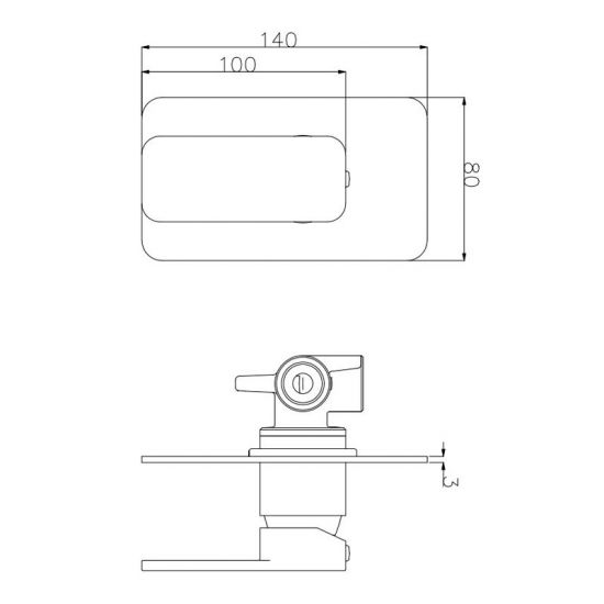 IVANO Series Solid Brass Chrome Shower/Bath Wall Mixer