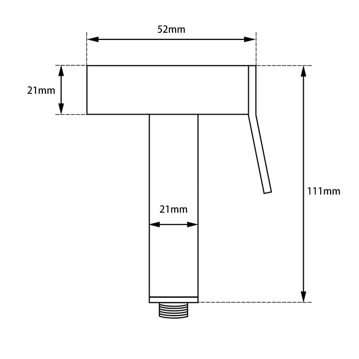 Brass Square Black Toilet Bidet Spray Kit with 1.2m PVC Hose