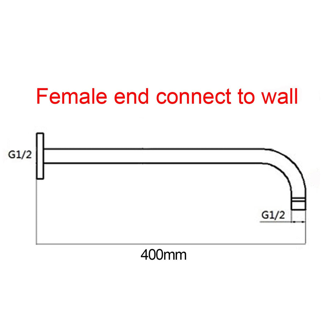 Round Brushed Brass Stainless Steel Wall Mounted Shower Arm 400mm