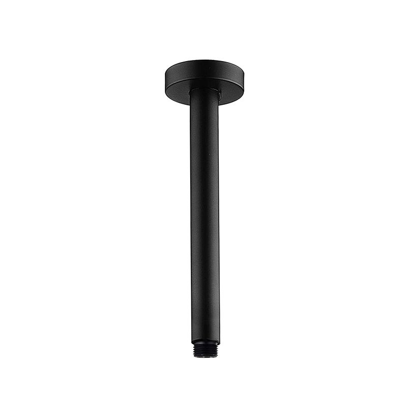 Round Black Ceiling Shower Arm 300mm