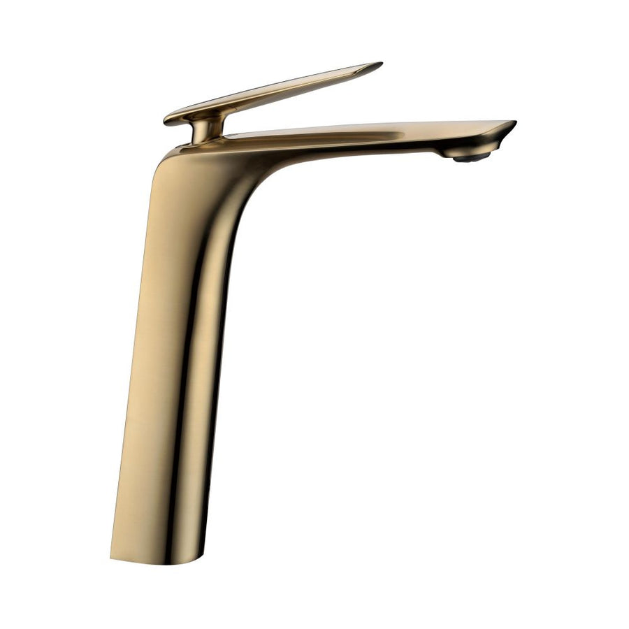 Norico Bellino Brushed Yellow Gold Tall Basin Mixer