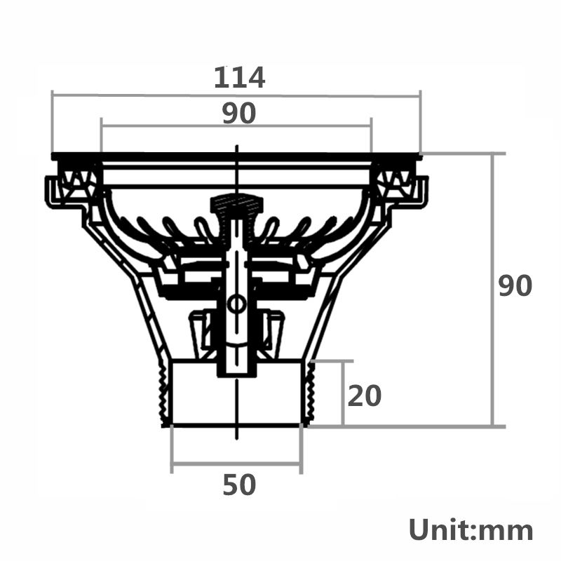 90/114mm Matte White Kitchen Sink Waste