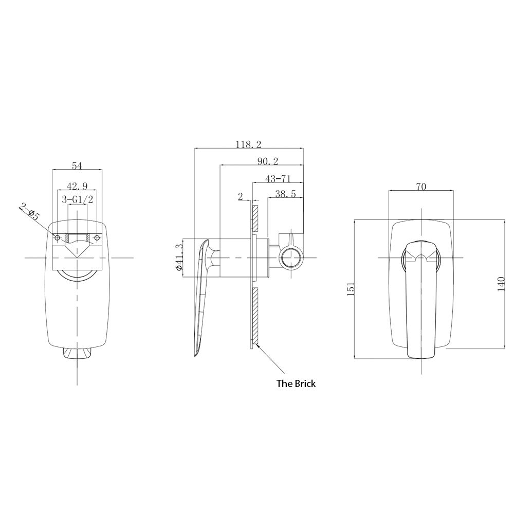 Norico Bellino Chrome Wall Mixer