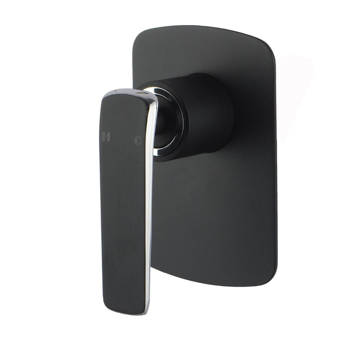 Norico Esperia Matte Black & Chrome Wall Mixer