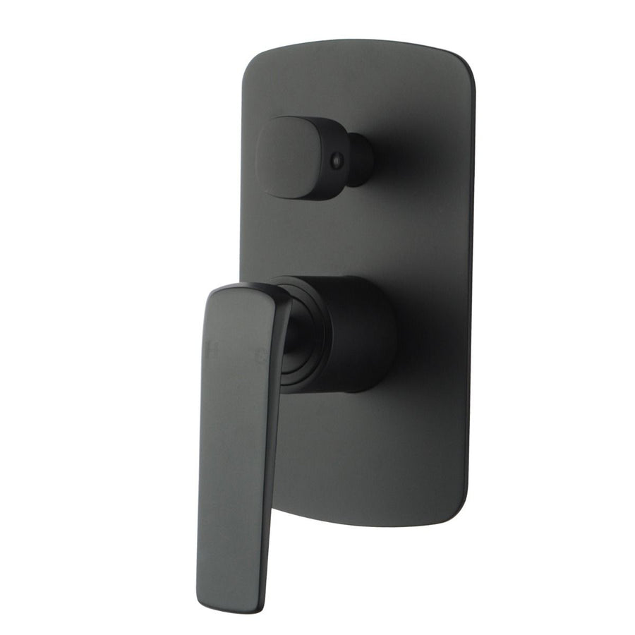 Norico Esperia Matte Black Wall Mixer with Diverter