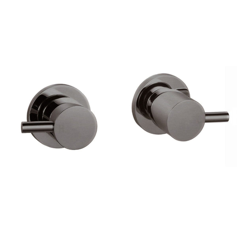 Norico Pentro Gun Metal Grey Round Shower Taps Set