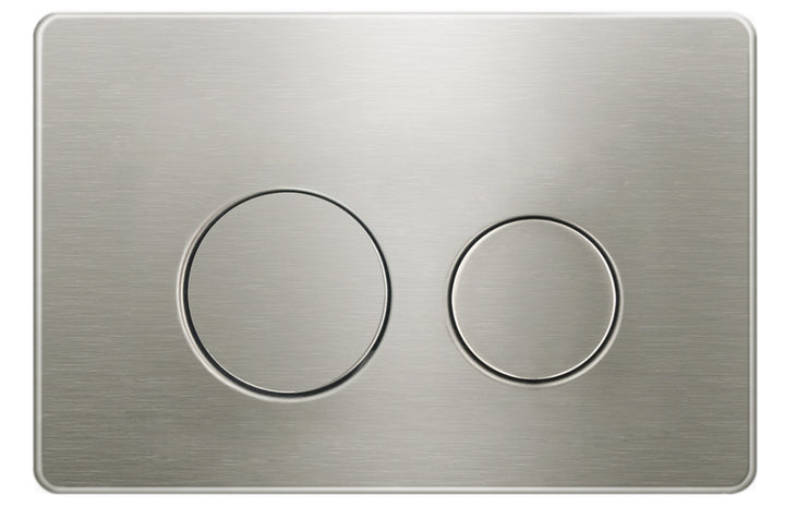 Round Brushed Stainless Dual -Flush Push Plate for R& T Mechanical Concealed  Cistern KL27BN