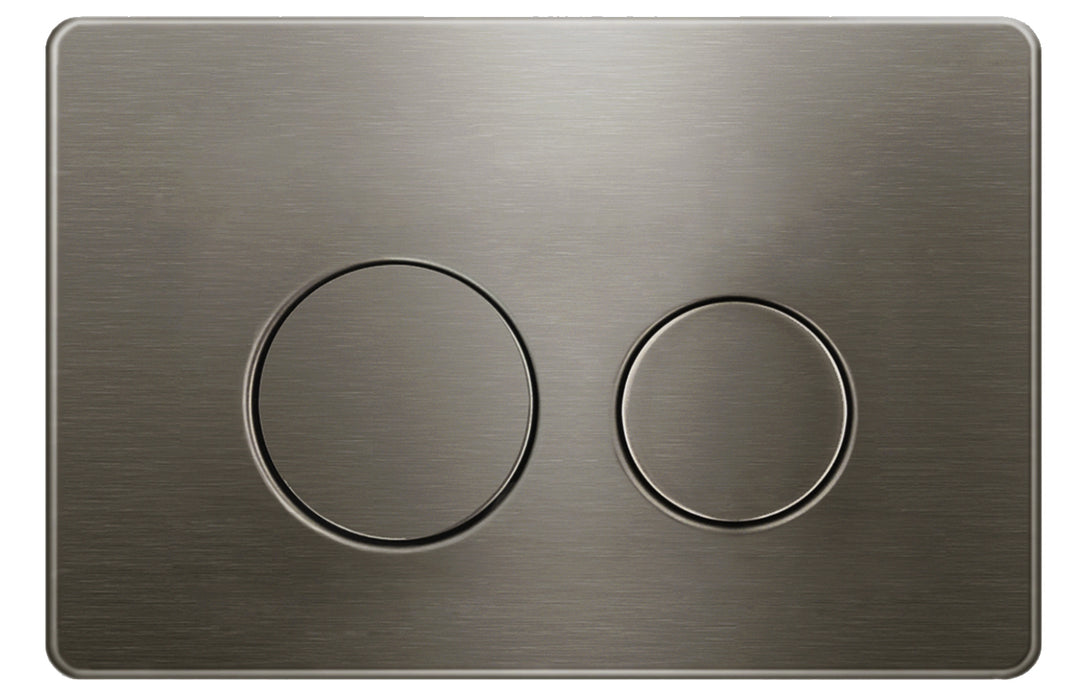 Round Gun Metal Stainless Dual -Flush Push Plate for R& T Mechanical Concealed  Cistern KL27GM