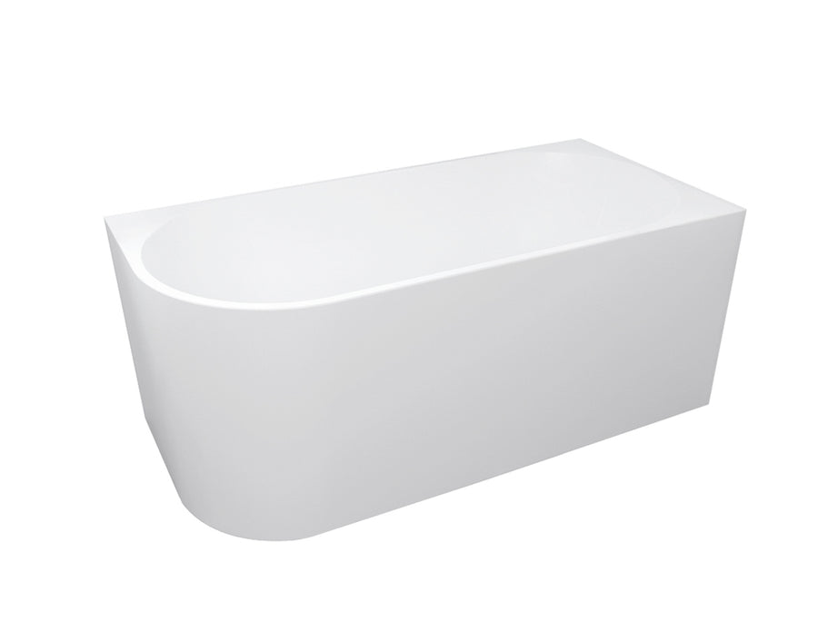 Right Corner Bathtub 1500x750x580 NF & Gloss White ICBT-1500R-NF