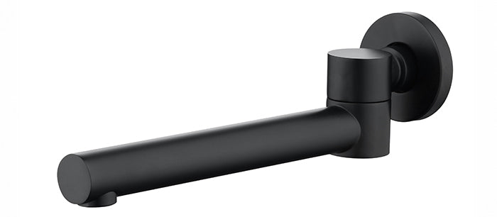 Pavia Swivel Round Bath Spout Black PSWBSB