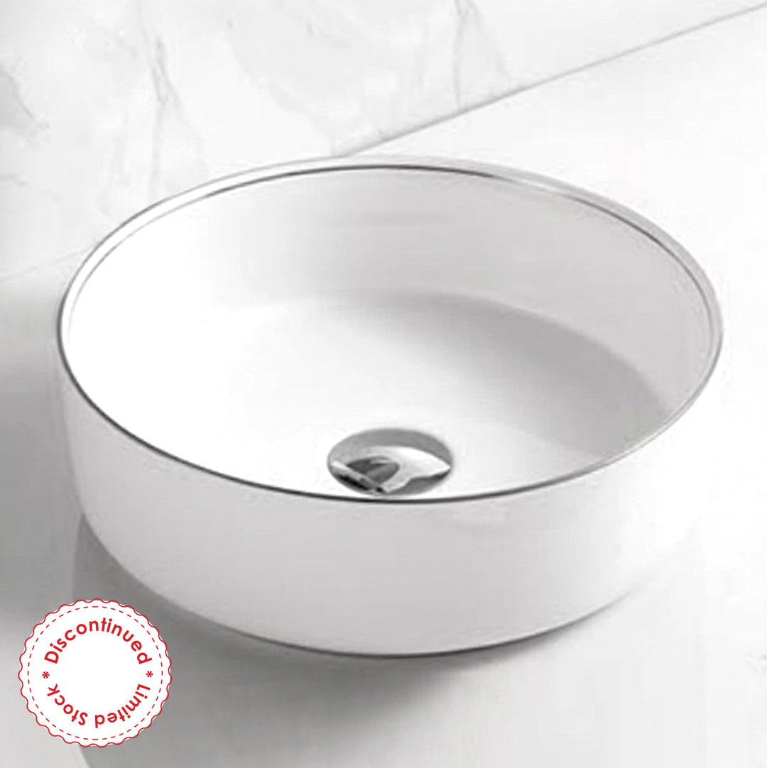 Radius Round Basin 355*355 With Silver Ring IS4088SR