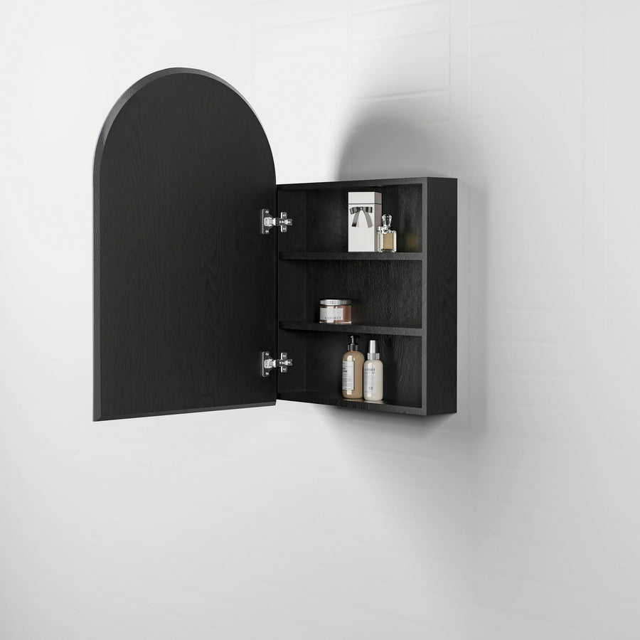 Archie Shaving Cabinet Black Oak Door Only ARSV9060BD