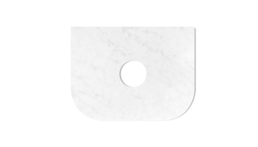 Bondi 600x460x20mm Solid Surface Carrara Top - NTH or 12 TH Only STBO64CA-130