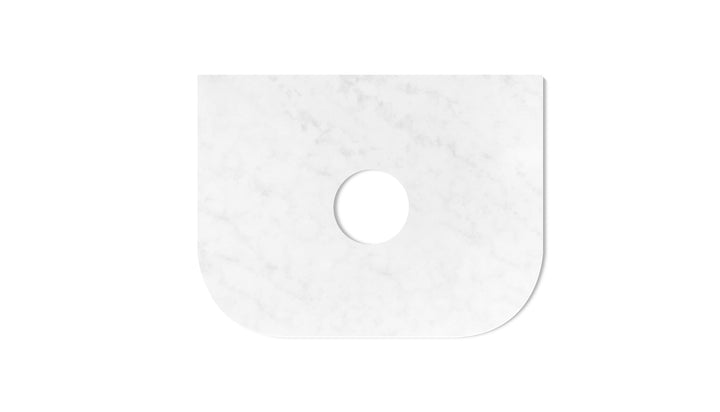 Bondi 600x460x20mm Solid Surface Carrara Top - NTH or 12 TH Only STBO64CA-130