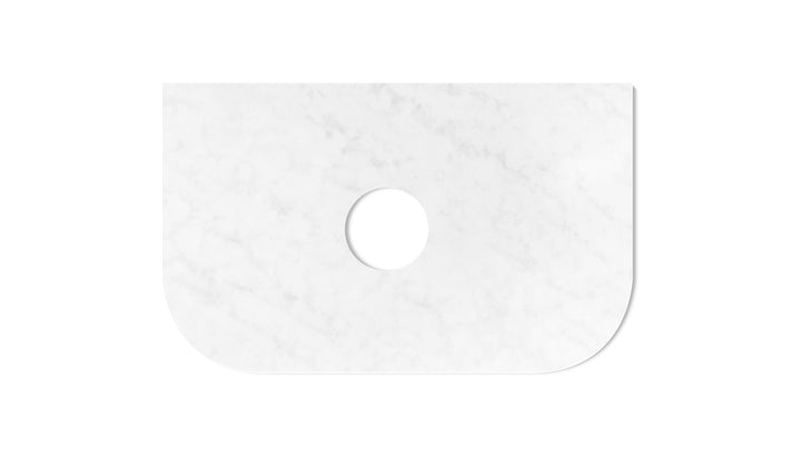 Bondi 750x460x20mm Solid Surface Carrara Top - NTH or 12 TH Only STBO74CA-130