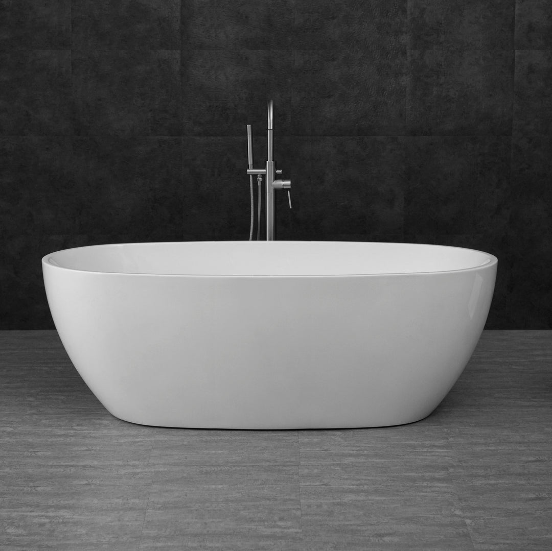 Vinny Egg Shape Bathtub 1700 NF & Gloss White IVBT-VN-1700-NF