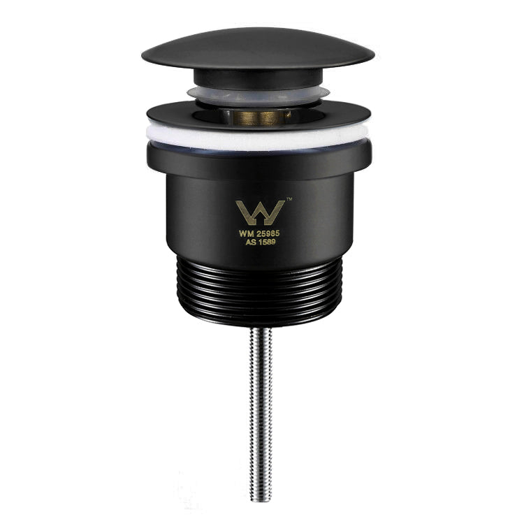 Universal Mushroom Pop Up Waste Matt Black 32mm M43MB