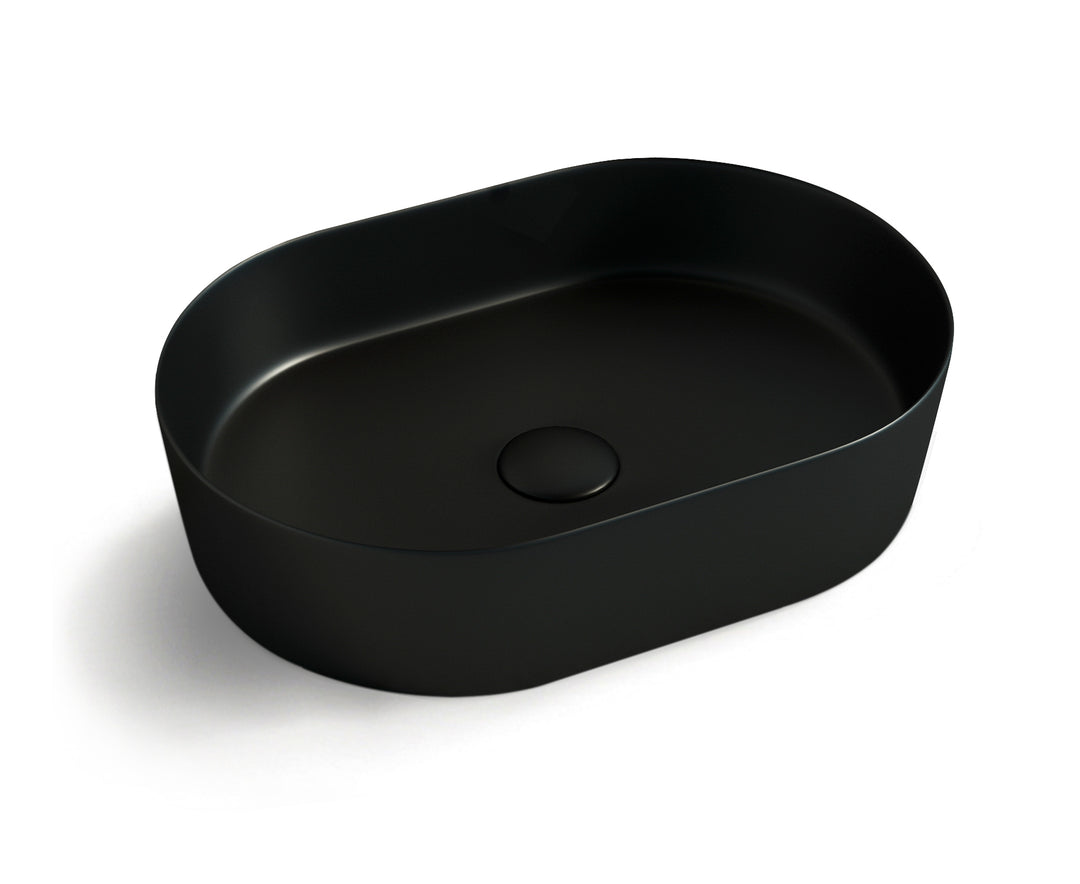 Oval Basin Matt Black 500X340 OT5035MB