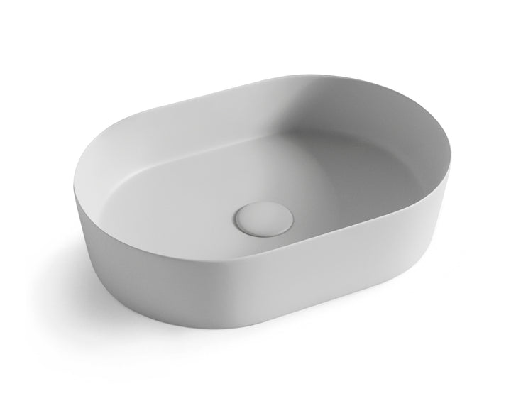 Oval Basin Matt Grey 500X340 OT5035MG