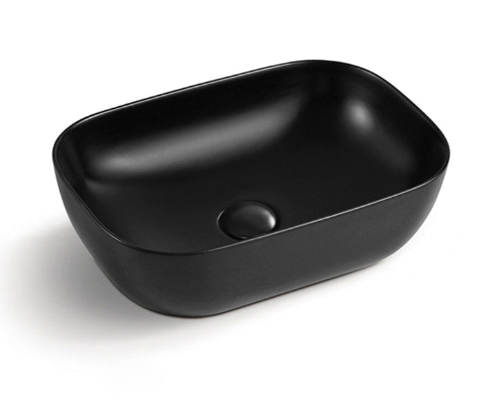 Oval Basin Matt Black 455x320x135 IS4096MB