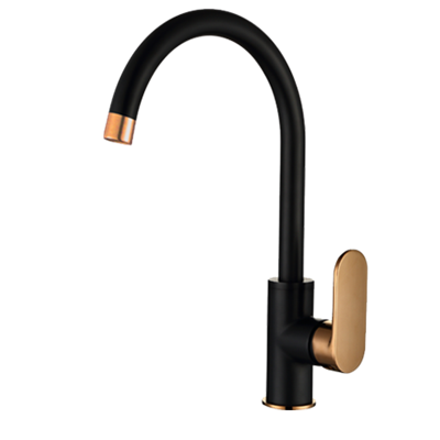 Vetto Sink Mixer Matt Black Rose Gold V11KMRG