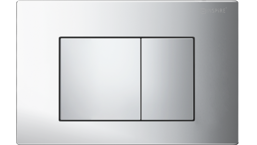 G3004109 R&T Dual Flush Plate Large Square, Chrome IS19