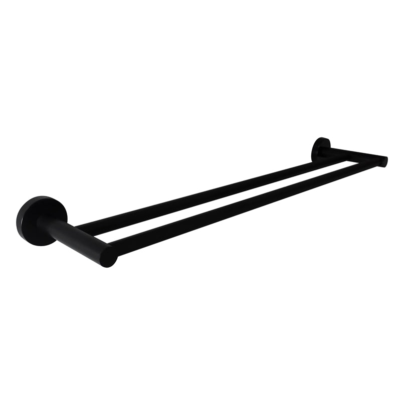 Rondo Doub Towel Rail 600 Black IS1112B