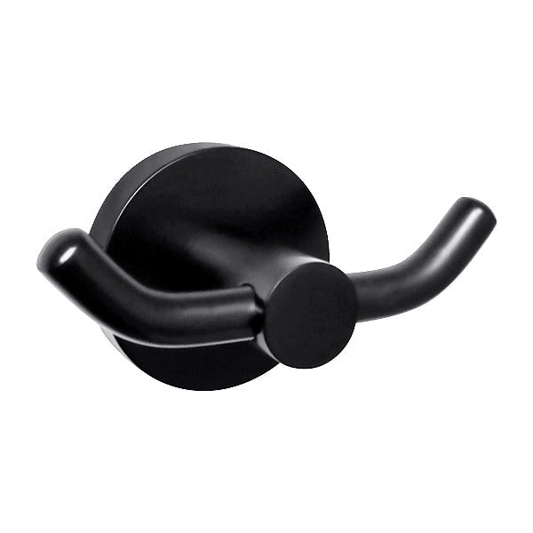 Rondo Double Robe Hook Black IS1100DB