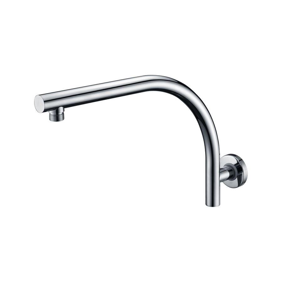 Round Rise Up Shower Arm 400mm Off the Wall 200mm Up