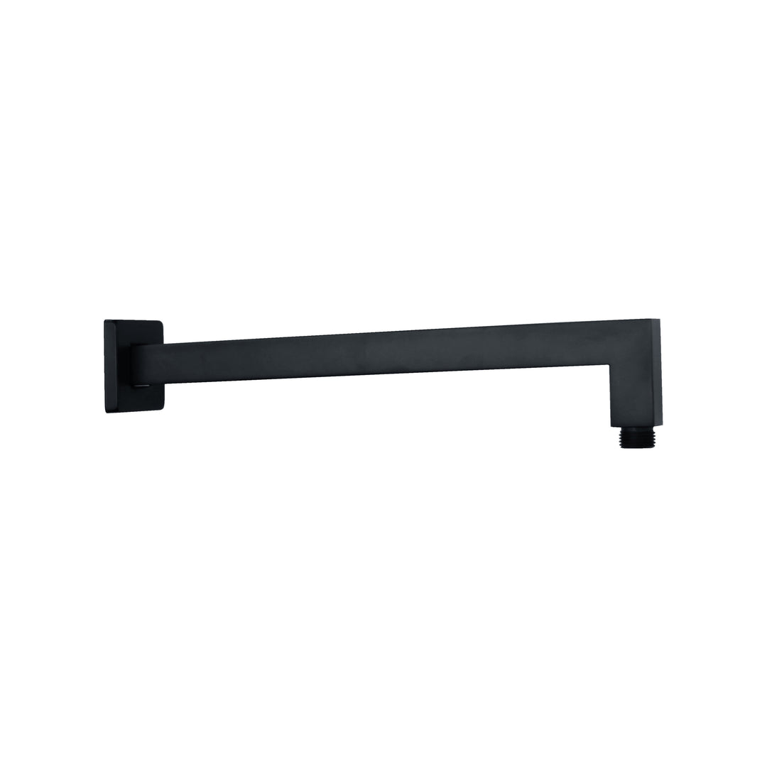 Square Shower Arm In Matt Black350mm Long