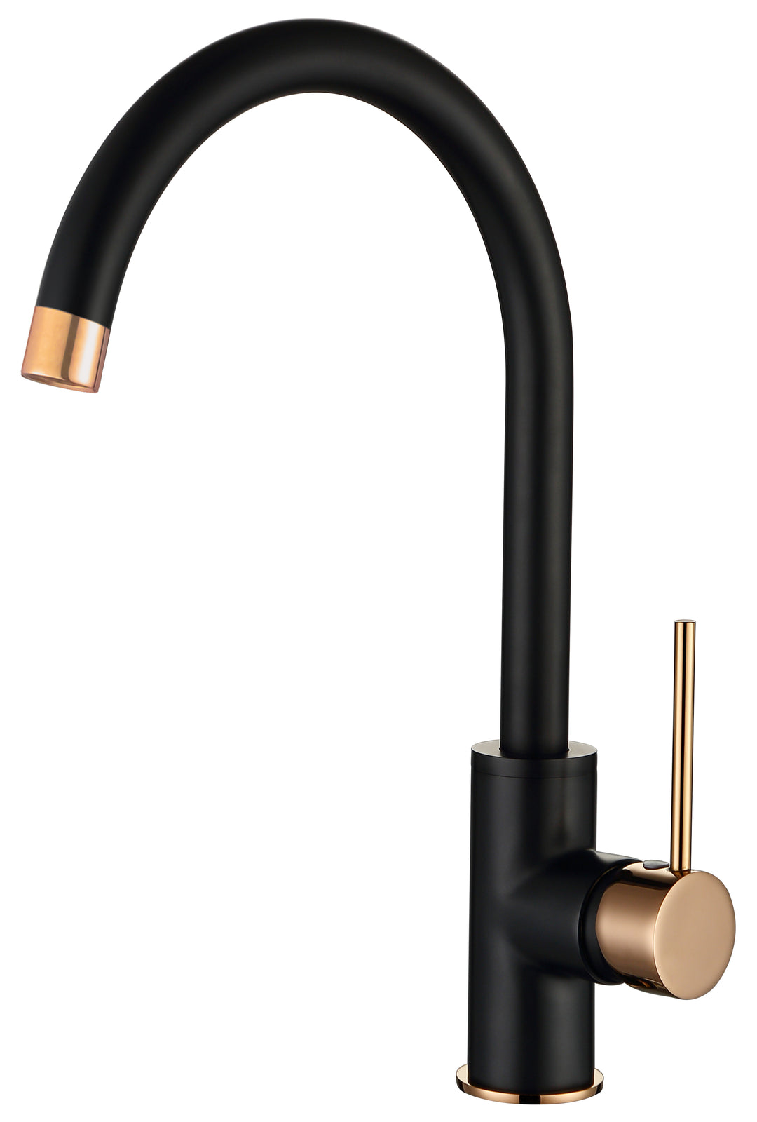 Roul Sink Mixer Matt Black Rose Gold R12KMRG