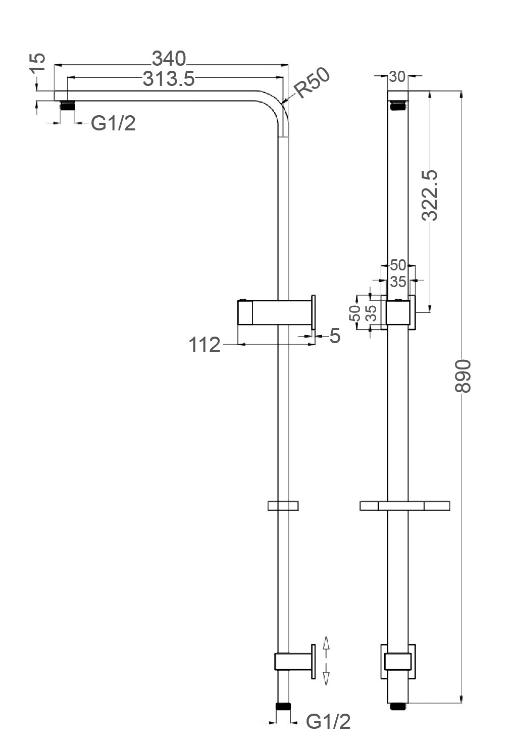 Multi-Functional Shower Rail