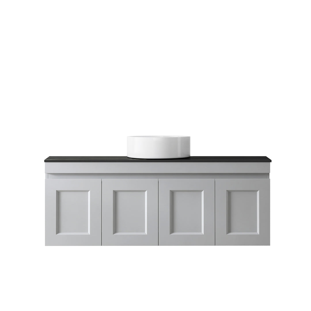 Satin Light Grey Hampton Mark II1200 Wall Hung Empire Light Grey Top No Taphole HPM1200GST-EB-NTH