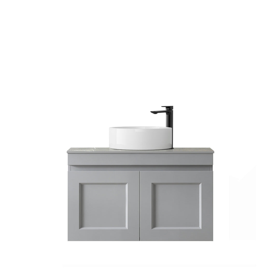 Satin Light Grey Hampton Mark II750 Wall Hung Empire Light Grey Top 10 O'clock Taphole HPM750GST-EB-10TH