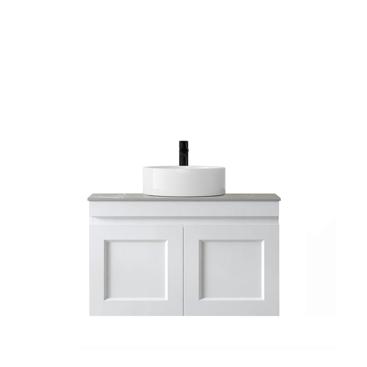 Satin White Hampton Mark II750 Wall Hung Amani Grey Top 12 O'clock Taphole HPM750WST-G-12TH