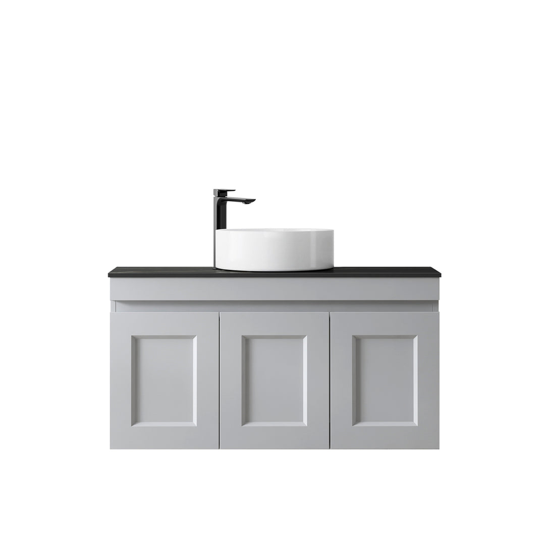 Satin Light Grey Hampton Mark II900 Wall Hung Empire Light Grey Top 10 O'clock Taphole HPM900GST-EB-10TH