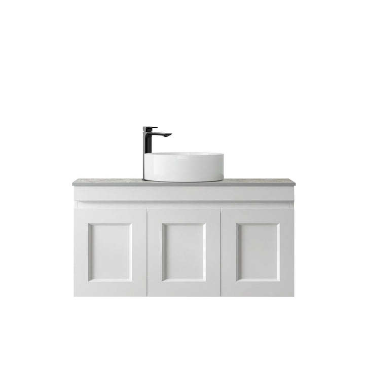 Satin White Hampton Mark II900 Wall Hung Amani Grey Top 10 O'clock Taphole HPM900WST-G-10TH